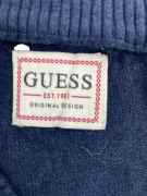 Guess Maglione Uomo in Maglia con Scollo a V Blu Scuro XL