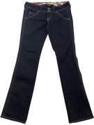 GUESS JEANS JEANS BOOTCUT Y2K NERO DONNA PRE OWNED M