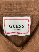 GUESS Καφέ Πλεκτό Polo Μακρυμάνικο Ανδρικό XL