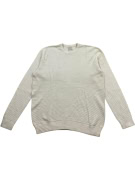 Guess Maglia in maglia vintage a righe goffrata off-white da uomo L