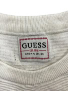 Guess Maglia in maglia vintage a righe goffrata off-white da uomo L