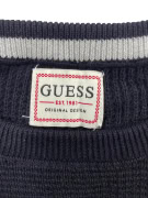 GUESS ΠΛΕΚΤΗ ΜΠΛΟΥΖΑ WAFFLE KNIT ORIGINAL DESIGN ΜΑΥΡΟ ΑΝΔΡΙΚΗ L
