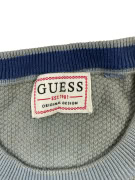 Guess Πλεκτό Πουλόβερ Casual Minimal Λογότυπο Γκρι-Μπλε Ανδρικό L