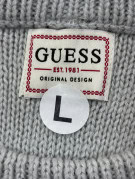 GUESS ΠΛΕΚΤΟ ΠΟΥΛΟΒΕΡ MINIMAL ΑΝΟΙΧΤΟ ΓΚΡΙ UNISEX PRE OWNED L