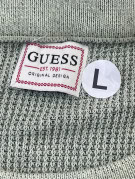 GUESS CREWNECK SWEATER MINIMAL LIGHT GREEN MENS PRE OWNED L