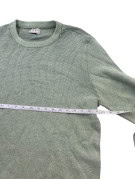 GUESS CREWNECK SWEATER MINIMAL LIGHT GREEN MENS PRE OWNED L