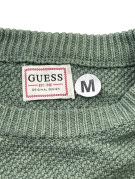 GUESS KNIT SWEATER MINIMAL OLIVE MENS PRE OWNED M