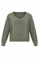 GUESS KNIT PULLOVER MINIMAL GREEN WOMEN PRE OWNED L