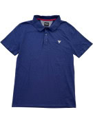 GUESS POLO SHIRT MINIMAL NAVY MEN PRE OWNED M