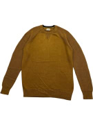 GUESS Maglione Original Design con dettaglio lavorato a maglia color senape da uomo Large