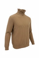 GUESS TURTLENECK SWEATER MINIMAL CAMEL WOMEN PRE OWNED L