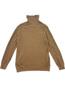 GUESS TURTLENECK SWEATER MINIMAL CAMEL WOMEN PRE OWNED L