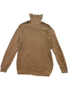 GUESS TURTLENECK SWEATER MINIMAL CAMEL WOMEN PRE OWNED L