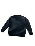 GUESS Ριγέ Πλεκτό Πουλόβερ Μακρυμάνικο Casual Μαύρο Ανδρικό XL