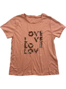 GUESS T-Shirt Logo Sequins Σομόν Γυναικείο S
