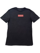 GUESS T SHIRT MINIMAL BLACK MEN PRE OWNED M