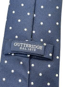 GUTTERIDGE CRAVATTA CLASSICA POIS NAVY UOMO PRE OWNED