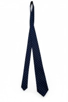 GUTTERIDGE CRAVATTA CLASSICA POIS NAVY UOMO PRE OWNED