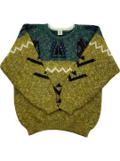 Guzz Pλεκτό Πουλόβερ Vintage Pattern Πολύχρωμο Unisex S