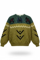 Guzz Pλεκτό Πουλόβερ Vintage Pattern Πολύχρωμο Unisex S