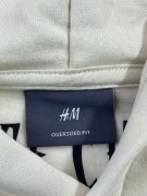 H&M Hoodie Oversized Fit Logo Beige Unisex XXL