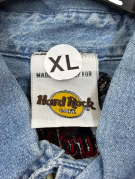 HARD ROCK CAFE DENIM SHIRT VINTAGE WASHED BLUE UNISEX PRE OWNED XL