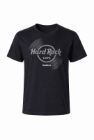 HARD ROCK CAFE ΓΚΡΙ GRAPHIC TEE ΜΑΥΡΟ ΑΝΤΡΙΚΟ PRE OWNED S