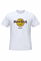 HARD ROCK CAFE GRAPHIC TEE WHITE MEN PRE OWNED M
