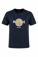 HARD ROCK CAFE GRAPHIC TEE NAVY MEN PRE OWNED S