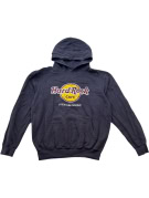 HARD ROCK CAFE HOODIE GRAPHIC NERO SBIADITO UNISEX PRE OWNED L