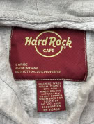 HARD ROCK CAFE HOODIE GRAPHIC GREY UNISEX PRE OWNED L