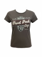 HARD ROCK CAFE T-SHIRT VINTAGE LOGO GDAŃSK BROWN WOMEN'S M