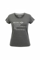 HARD ROCK CAFE NEW YORK T-SHIRT "MUSIC DEFINITION" ΓΚΡΙ ΜΕΛΑΝΖΕ ΓΥΝΑΙΚΕΙΟ S/M