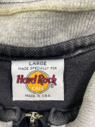 HARD ROCK CAFE polo vintage Denver con zip nero/grigio da uomo L