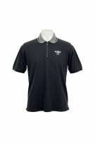 HARD ROCK CAFE polo vintage Denver con zip nero/grigio da uomo L