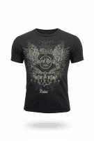 HARD ROCK CAFE T-SHIRT DUBAI WINGS GRAPHIC NERA DA UOMO M