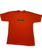 HARD ROCK CAFE T SHIRT GRAPHIC ORANGE UNISEX PRE OWNED S