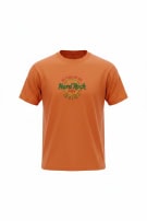 HARD ROCK CAFE T SHIRT GRAPHIC ORANGE UNISEX PRE OWNED S