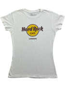 HARD ROCK CAFE T-SHIRT LONDON VINTAGE LOGO ΛΕΥΚΟ ΓΥΝΑΙΚΕΙΟ MEDIUM