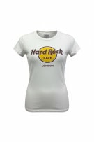 HARD ROCK CAFE T-SHIRT LONDON VINTAGE LOGO ΛΕΥΚΟ ΓΥΝΑΙΚΕΙΟ MEDIUM
