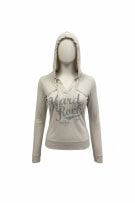 HARD ROCK CAFE VENICE HOODIE ΜΕ LOGO PRINT MELANGE BEIGE ΓΥΝΑΙΚΕΙΟ XS