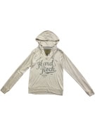 HARD ROCK CAFE VENICE HOODIE ΜΕ LOGO PRINT MELANGE BEIGE ΓΥΝΑΙΚΕΙΟ XS