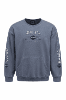 HARLEY DAVIDSON 90s FELPA CREWNECK VINTAGE WASHED BLUE UOMO PRE OWNED M