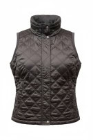 HARLEY DAVIDSON QUILTED VEST BIKER DARK BROWN WOMEN PRE OWNED M