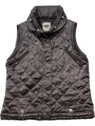 HARLEY DAVIDSON QUILTED VEST BIKER DARK BROWN WOMEN PRE OWNED M