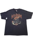 HARLEY DAVIDSON GRAPHIC TEE VINTAGE BLACK MENS PRE OWNED XL