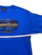 HARLEY DAVIDSON GRAPHIC TEE RETRO BLUE MENS PRE OWNED M