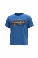 HARLEY DAVIDSON GRAPHIC TEE RETRO BLUE MENS PRE OWNED M
