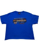 HARLEY DAVIDSON GRAPHIC TEE RETRO BLUE MENS PRE OWNED M