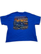 HARLEY DAVIDSON GRAPHIC TEE RETRO BLUE MENS PRE OWNED M